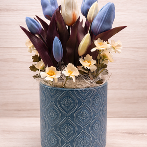 Tulipános asztali dísz - otthon & életmód - virágdekoráció - virágdíszek - asztali virágdísz - Meska.hu