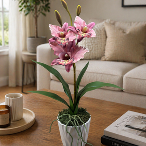 Élethű orchidea kaspóban - otthon & életmód - virágdekoráció - virágdíszek - asztali virágdísz - Meska.hu