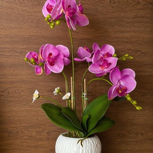 Élethű orchidea kaspóban - otthon & életmód - virágdekoráció - virágdíszek - asztali virágdísz - Meska.hu