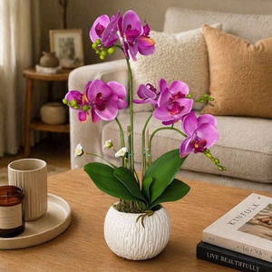 Élethű orchidea kaspóban - otthon & életmód - virágdekoráció - virágdíszek - asztali virágdísz - Meska.hu