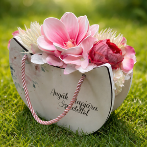 Anyák napi virágbox - otthon & életmód - virágdekoráció - virágok - virágbox - Meska.hu