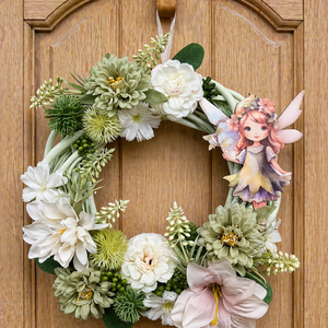 Vidám tündéres koszorú, Otthon & Életmód, Dekoráció, Ajtó- és ablak dekoráció, Ajtódísz & Kopogtató, , MESKA