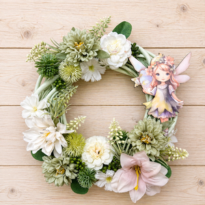 Vidám tündéres koszorú - otthon & életmód - dekoráció - ajtó- és ablak dekoráció - ajtódísz & kopogtató - Meska.hu