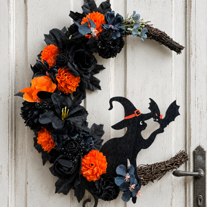 Cicás halloweenes koszorú - Meska.hu