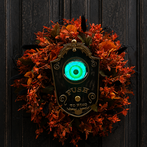  Horror csengős halloween koszorú - otthon & életmód - dekoráció - halloween - halloweeni ajtódíszek és ablakdíszek - Meska.hu