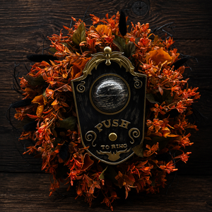  Horror csengős halloween koszorú - otthon & életmód - dekoráció - halloween - halloweeni ajtódíszek és ablakdíszek - Meska.hu