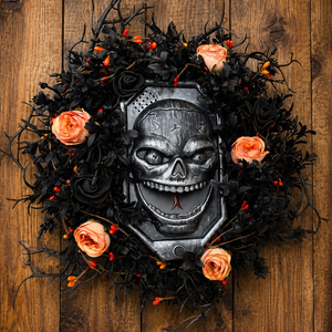 Halloween csengős koszorú - otthon & életmód - dekoráció - halloween - halloweeni ajtódíszek és ablakdíszek - Meska.hu