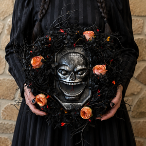 Halloween csengős koszorú - otthon & életmód - dekoráció - halloween - halloweeni ajtódíszek és ablakdíszek - Meska.hu