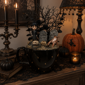 Wednesday és Izé halloween dekoráció - otthon & életmód - dekoráció - halloween - halloweeni dekoráció - Meska.hu