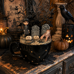 Wednesday és Izé halloween dekoráció - otthon & életmód - dekoráció - halloween - halloweeni dekoráció - Meska.hu