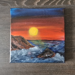 Naplemente , Művészet, Festmény, Akril, Festészet, MESKA