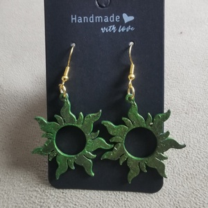 Nap fülbevaló  - ékszer - fülbevaló - lógós kerek fülbevaló - Meska.hu