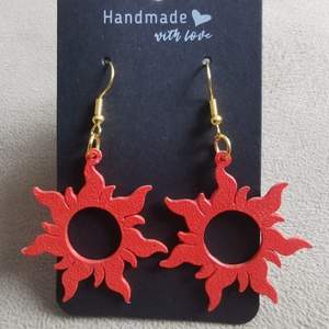 Nap fülbevaló  - ékszer - fülbevaló - lógós kerek fülbevaló - Meska.hu