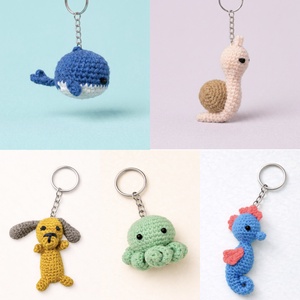 Horgolt állatos kulcstartó , Táska & Tok, Kulcstartó & Táskadísz, Kulcstartó, Horgolás, MESKA