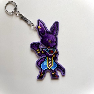 Beerus nagyúr kulcstartó, Táska & Tok, Kulcstartó & Táskadísz, Kulcstartó, Hímzés, MESKA