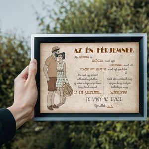 Falikép férjed, párod számára, Otthon & Életmód, Dekoráció, Kép & Falikép, Plakát, Fotó, grafika, rajz, illusztráció, MESKA
