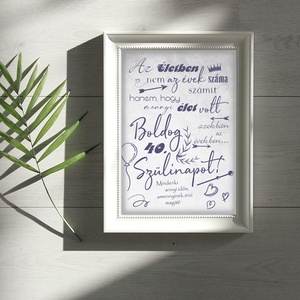 Születésnapi falikép, Otthon & Életmód, Dekoráció, Kép & Falikép, Poszter, Fotó, grafika, rajz, illusztráció, MESKA
