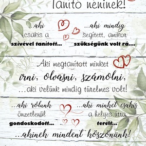 Legjobb tanító néni feliratú falikép - Tanító néniknek ballagásra, búcsú ajándéknak - otthon & életmód - dekoráció - kép & falikép - poszter - Meska.hu