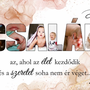 Család feliratú falikép, Otthon & Életmód, Dekoráció, Kép & Falikép, Poszter, Fotó, grafika, rajz, illusztráció, MESKA