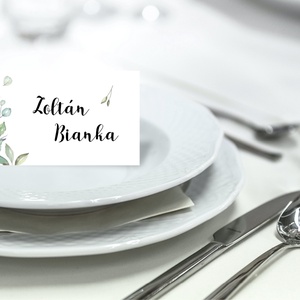 Greenery - ültetőkártya - esküvő - meghívó & kártya - ültetési rend - Meska.hu