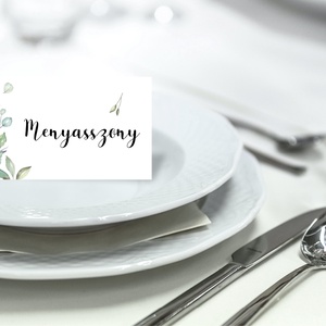 Greenery - ültetőkártya - esküvő - meghívó & kártya - ültetési rend - Meska.hu