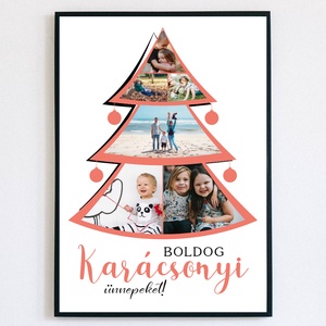 Karácsonyfa montázs, falikép karácsonyra, Otthon & Életmód, Dekoráció, Kép & Falikép, Poszter, Fotó, grafika, rajz, illusztráció, MESKA