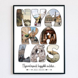 Nyaralás montázs  nyaralás emlékére  falikép, poszter, Otthon & Életmód, Dekoráció, Kép & Falikép, Plakát, Fotó, grafika, rajz, illusztráció, MESKA