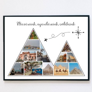 Egyiptomi utazások, nyaralás, piramis  nyaralás emlékére  falikép, poszter - Meska.hu