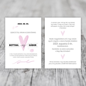 Pink cloud - esküvői meghívó, Esküvő, Meghívó & Kártya, Meghívó, Fotó, grafika, rajz, illusztráció, Meska