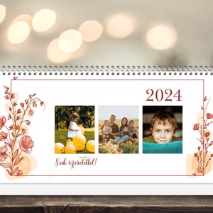 2024-es fényképes családi asztali naptár (heti kiosztással) - otthon & lakás - dekoráció - fali és függő dekoráció - falinaptár & öröknaptár - Meska.hu