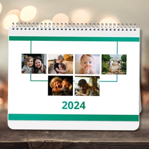 2024-es fényképes, családi, asztali naptár (havi kiosztással), Otthon & Lakás, Dekoráció, Fali és függő dekoráció, Falinaptár & Öröknaptár, Fotó, grafika, rajz, illusztráció, MESKA