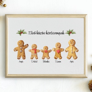 Mézeskalács családfa - karácsonyi falikép, Otthon & Életmód, Dekoráció, Kép & Falikép, Plakát, Fotó, grafika, rajz, illusztráció, MESKA