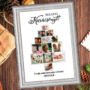Karácsonyfa montázs, falikép karácsonyra, Otthon & Életmód, Dekoráció, Kép & Falikép, Poszter, Fotó, grafika, rajz, illusztráció, MESKA