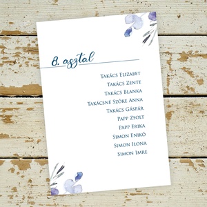 Aquarell - ültetési rend, Esküvő, Meghívó & Kártya, Ültetési rend, Fotó, grafika, rajz, illusztráció, MESKA