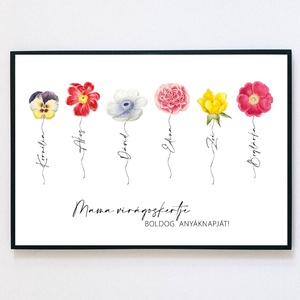 Mama virágoskertje falikép - Anyák napjára, anyáknak, nagymamáknak, Otthon & Életmód, Dekoráció, Kép & Falikép, Plakát, Fotó, grafika, rajz, illusztráció, MESKA