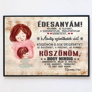 Édesanya - falikép - Anyák napja, születésnap, névnap, bármely alkalomra, Otthon & Életmód, Dekoráció, Kép & Falikép, Poszter, Fotó, grafika, rajz, illusztráció, MESKA