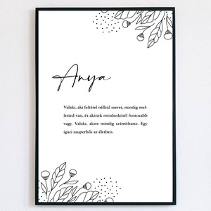 Anya - falikép - Anyák napja, születésnap, névnap, bármely alkalom, Otthon & Életmód, Dekoráció, Kép & Falikép, Poszter, Fotó, grafika, rajz, illusztráció, MESKA