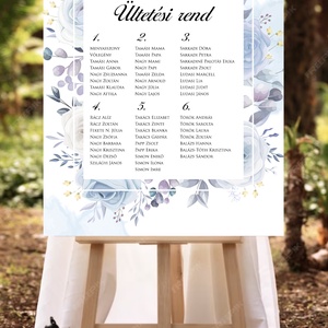 Téli álom - ültetési rend, Esküvő, Meghívó & Kártya, Ültetési rend, Fotó, grafika, rajz, illusztráció, MESKA