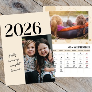 2026-os falinaptár - egyedi fényképes/családi falinaptár - névnapos falinaptár , Otthon & Életmód, Dekoráció, Fali és függő dekoráció, Falinaptár & Öröknaptár, Fotó, grafika, rajz, illusztráció, MESKA
