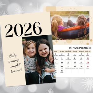 2026-os falinaptár - egyedi fényképes/családi falinaptár - névnapos falinaptár  - Meska.hu