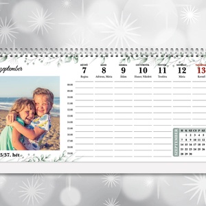 2026-os fényképes családi asztali naptár (heti kiosztással) - otthon & életmód - dekoráció - fali és függő dekoráció - falinaptár & öröknaptár - Meska.hu