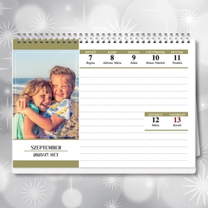 2026-os fényképes családi asztali naptár (heti kiosztással) - otthon & életmód - dekoráció - fali és függő dekoráció - falinaptár & öröknaptár - Meska.hu