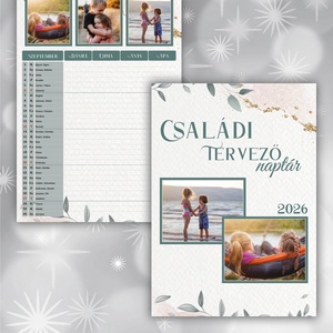 2026-os családi tervező naptár - falinaptár - egyedi fényképes/családi falinaptár - névnapos falinaptár  - Meska.hu