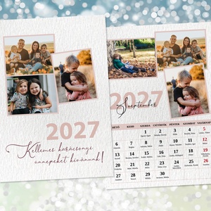 2027-es falinaptár - egyedi fényképes/családi falinaptár - névnapos falinaptár  - Meska.hu