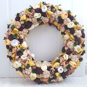 Kopogtató termésekkel és virágokkal - Meska.hu