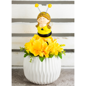 Asztaldísz méhecskével, Otthon & Életmód, Virágdekoráció, Virágdíszek, Asztali virágdísz, Virágkötés, MESKA