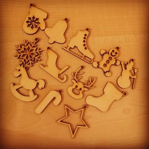 12 darabos karácsonyfa dísz szett  - Meska.hu