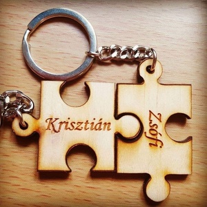 Puzzle páros kulcstartó - Meska.hu
