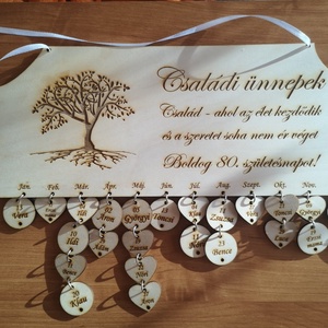 Családi ünnepek tábla - Meska.hu