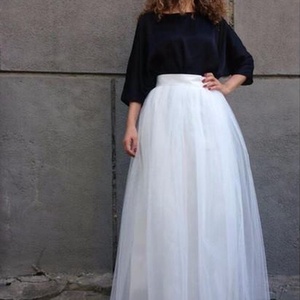  KIÁRUSÍTÁS fehér tüll szoknya  - Meska.hu